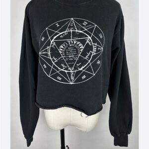 Brandy Mevlille John Galt Nancy Roman Numerals Crop Sweatshirt